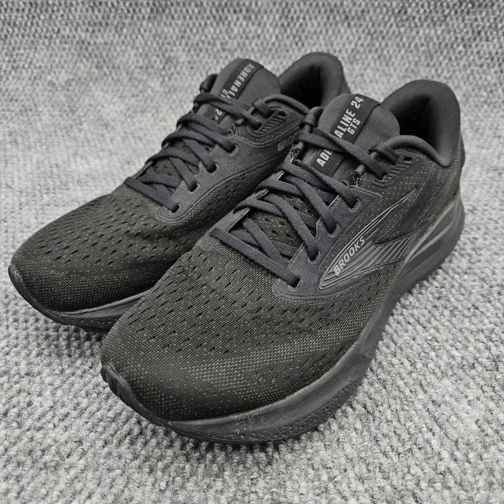 Brooks Adrenaline GTS 24 Mens 10.5 Black Running Shoes Athletic Sneaker Training